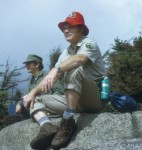 Dad and Bruce on the summit of Big Slide in the early 1970s