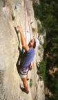 Ben following yet another bolted 6a at Sector Concepci�n