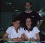 Ade gawking at the models in Italy