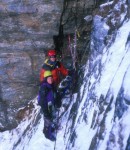 Will and Joe waiting at the first belay