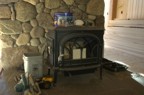 The wood stove prior to installation